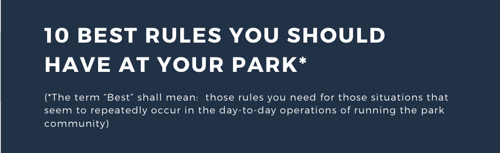 10 Best Rules You Should Have at your Park